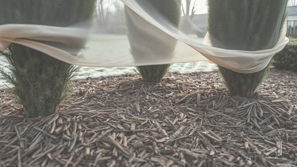 Jakie funkcje pełnią ściółka i agrowłóknina w zimowej ochronie cyprysików?