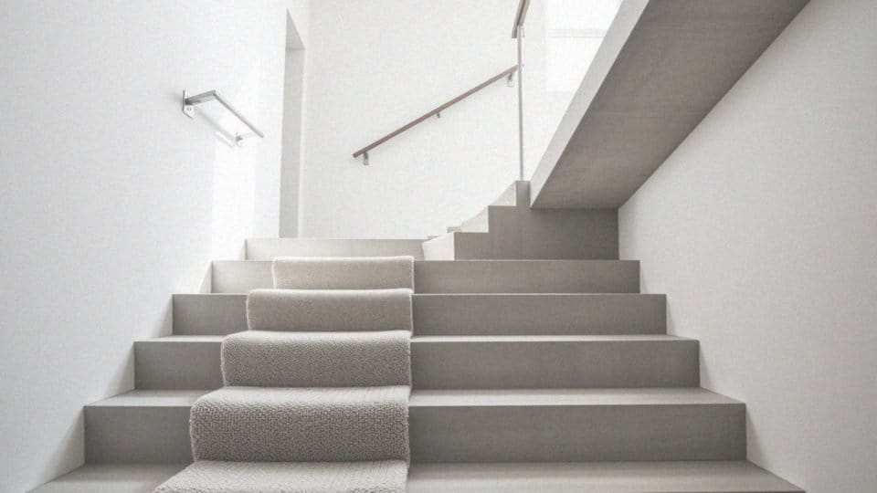 Jakie są estetyczne i stabilne cechy schodów dywanowych na beton?